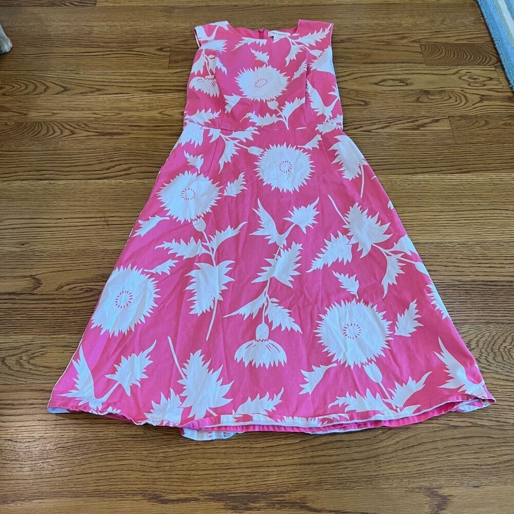 Isaac Mizrahi Floral Printed Sleeveless Dress Pink Floral Size 6‎